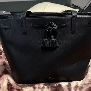 Kate Spade Black Tote with Tassel Accents